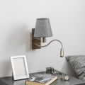 Brilagi - LED fleksibilna zidna lampa NUBILA 1xE27/25W/230V + LED/3W matni hrom/siva