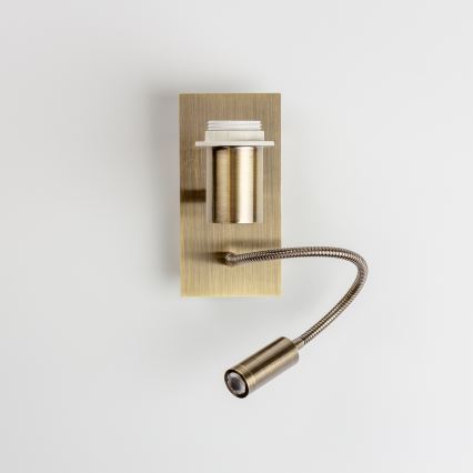 Brilagi - LED fleksibilna zidna lampa NUBILA 1xE27/25W/230V + LED/3W mesing/krem