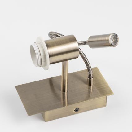 Brilagi - LED fleksibilna zidna lampa NUBILA 1xE27/25W/230V + LED/3W mesing/krem