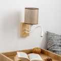 Brilagi - LED fleksibilna zidna lampa NUBILA WOOD 1xE27/25W/230V + LED/3W hrast/braon