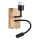 Brilagi - LED fleksibilna zidna lampa NUBILA WOOD 1xE27/25W/230V + LED/3W hrast/crna