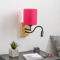 Brilagi - LED fleksibilna zidna lampa NUBILA WOOD 1xE27/25W/230V + LED/3W hrast/ružičasta
