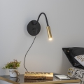 Brilagi - LED fleksibilna zidna lampa sa USB priključkom MAYA LED/3W/230V 4000K crna/zlatna