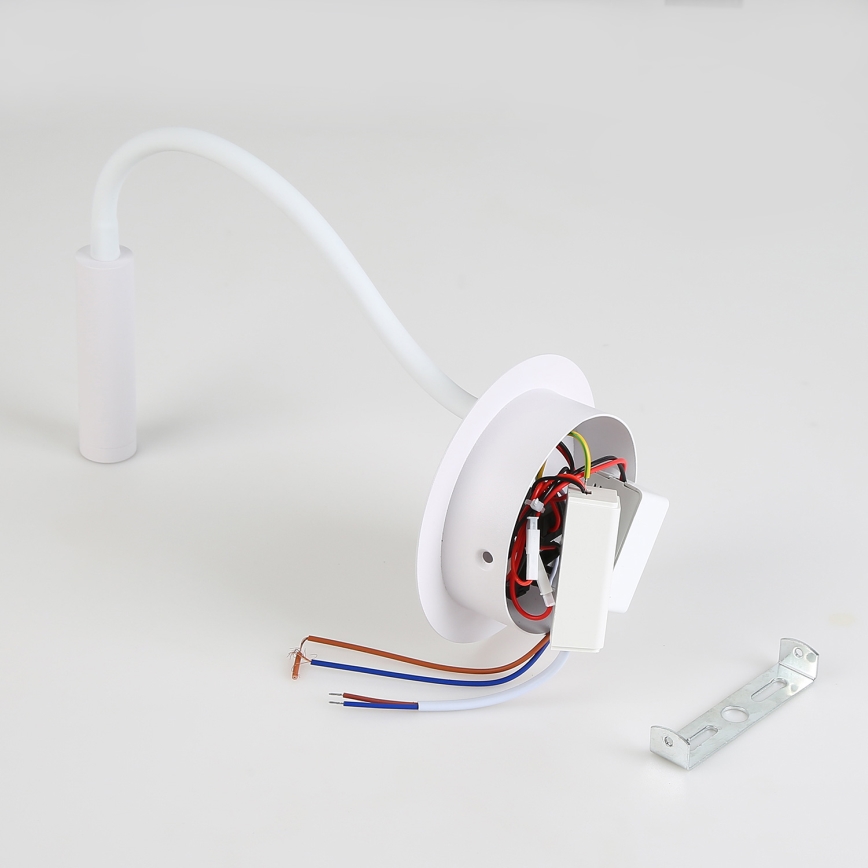 Brilagi - LED fleksibilna zidna lampa sa USB portom MAYA LED/3W/230V 4000K bela