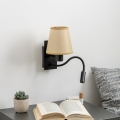 Brilagi - LED fleksibilna zidna svetiljka NUBILA 1xE27/25W/230V + LED/3W crna/svetlo braon