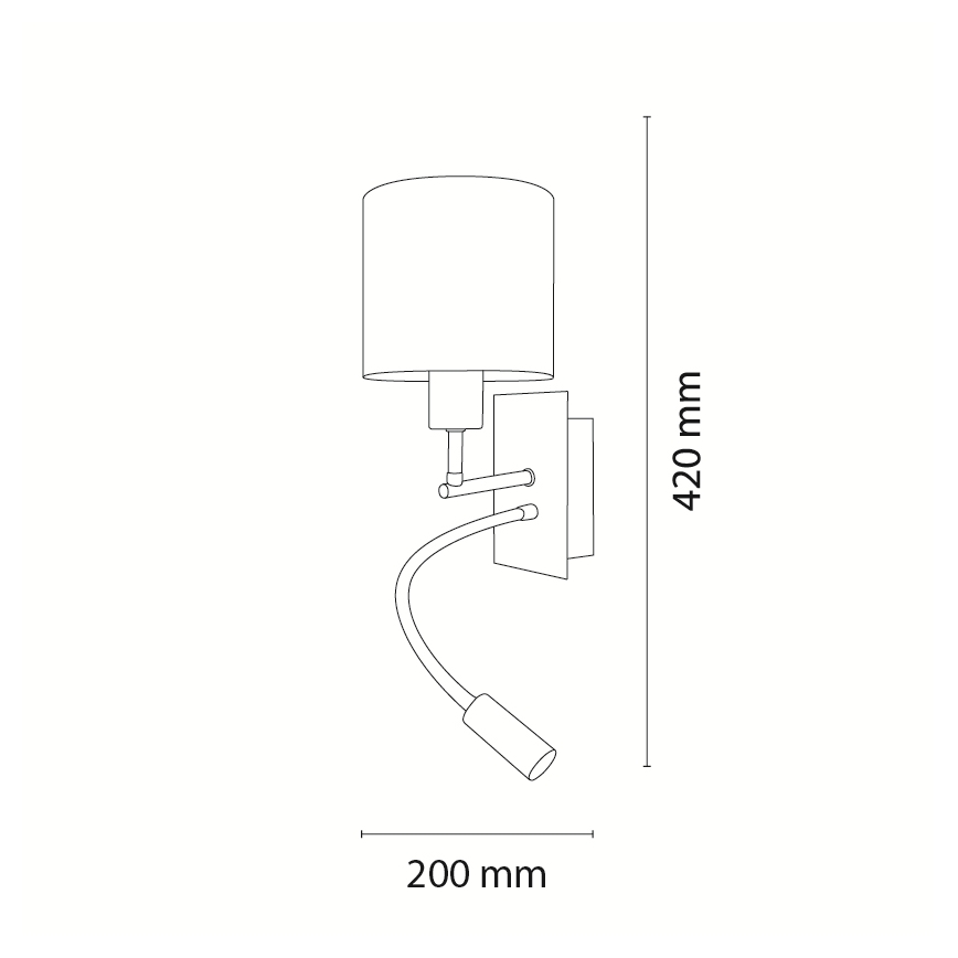BRILAGI - LED Dečija fleksibilna zidna lampa BOBO 1xE27/25W/230V + LED/3W crna/bela/ružičasta/s motivom balerina