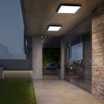 Brilagi - LED prigušiva stropno svetlo za kupatilo FRAME SMART LED/50W/230V 60x60 cm 3000-6000K IP44 crna + daljinski upravljač