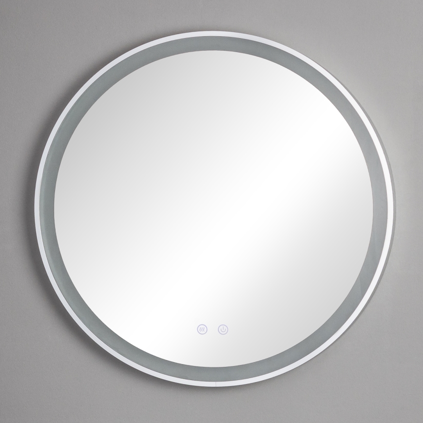 Brilagi - LED prigušiva kupatilsko grejano ogledalo sa pozadinskim osvetljenjem ALU PRO LED/18W/230V prečnik 60 cm 3000/4000/6500K IP44 mat hrom CRI 90