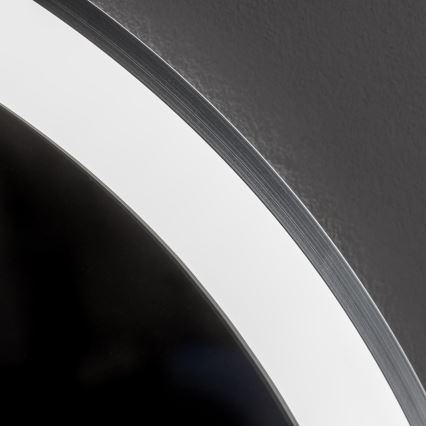 Brilagi - LED prigušiva kupatilsko grejano ogledalo sa pozadinskim osvetljenjem ALU PRO LED/18W/230V prečnik 60 cm 3000/4000/6500K IP44 mat hrom CRI 90