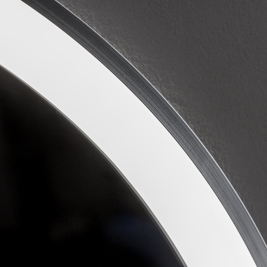 Brilagi - LED prigušiva kupatilsko grejano ogledalo sa pozadinskim osvetljenjem ALU PRO LED/18W/230V prečnik 60 cm 3000/4000/6500K IP44 mat hrom CRI 90