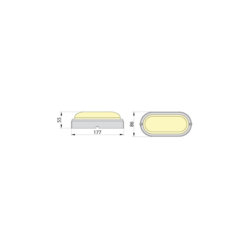 Brilagi - LED industrijsko plafonsko svetlo SIMA LED/12W/230V IP65 bela