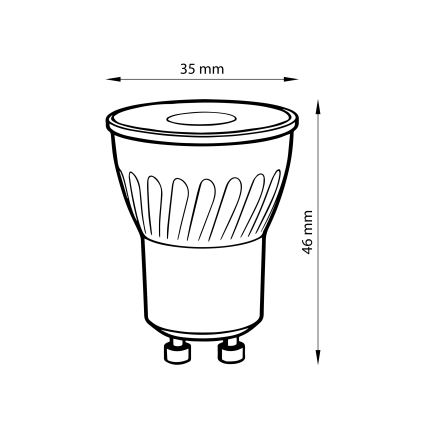 BRILAGI - LED keramička sijalica GU10-MR11/5W/230V 4000K crna