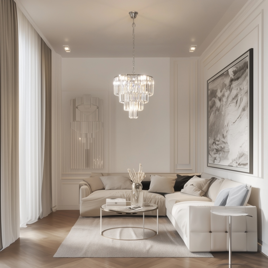 Brilagi - LED kristalni luster na lancu MOZART 5xE14/40W/230V sjajni hrom