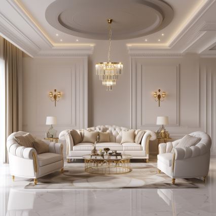 Brilagi - LED kristalni luster na lancu MOZART 5xE14/40W/230V zlatni