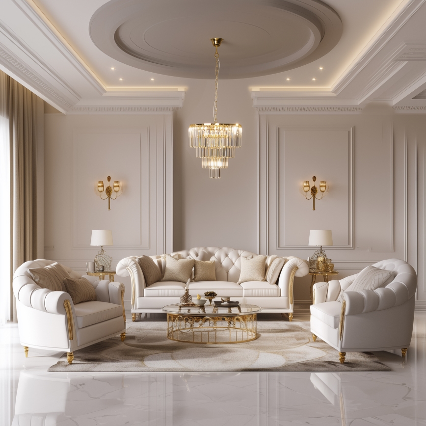 Brilagi - LED kristalni luster na lancu MOZART 5xE14/40W/230V zlatni