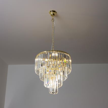 Brilagi - LED kristalni luster na lancu MOZART 5xE14/40W/230V zlatni