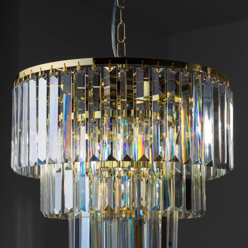 Brilagi - LED kristalni luster na lancu MOZART 5xE14/40W/230V zlatni