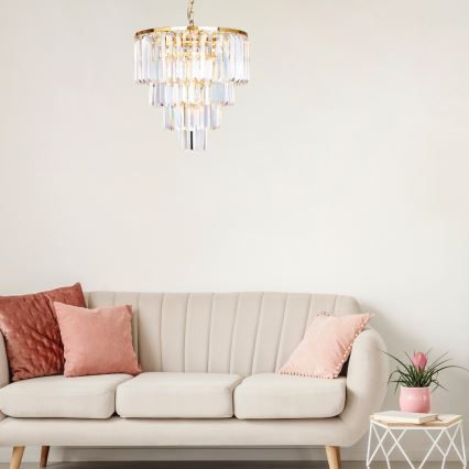 Brilagi - LED kristalni luster na lancu MOZART 5xE14/40W/230V zlatni