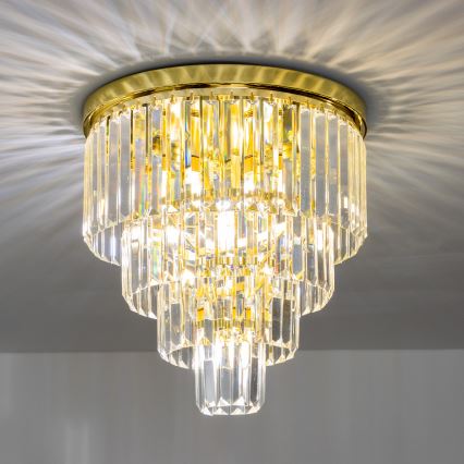 Brilagi - LED kristalno plafonsko svetlo MOZART 5xE14/40W/230V, prečnik 40 cm, zlatno