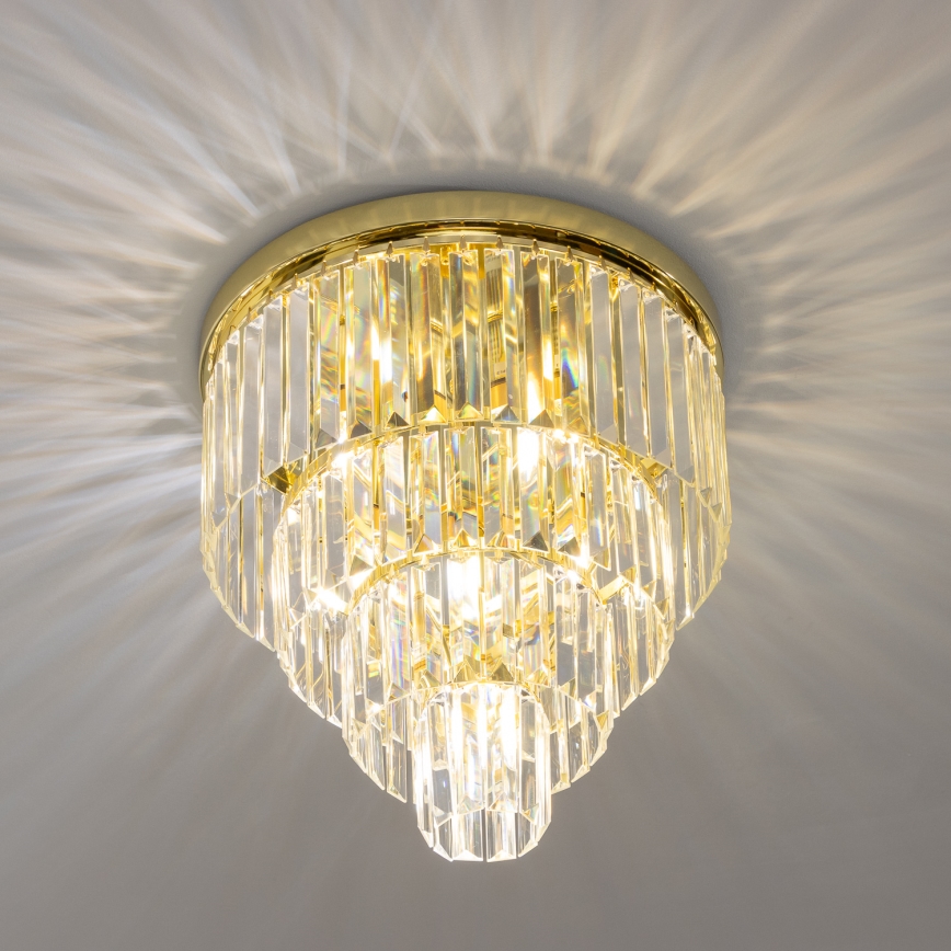 Brilagi - LED kristalno plafonsko svetlo MOZART 5xE14/40W/230V, prečnik 40 cm, zlatno