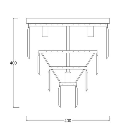 Brilagi - LED kristalno plafonsko svetlo MOZART 5xE14/40W/230V, prečnik 40 cm, zlatno
