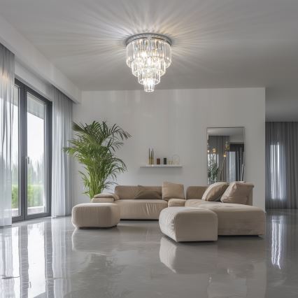 Brilagi - LED kristalni stropni luster MOZART 5xE14/40W/230V prečnika 40 cm sjajni hrom