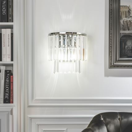 Brilagi - LED kristalno zidno svetlo MOZART 2xE14/40W/230V sjajni hrom
