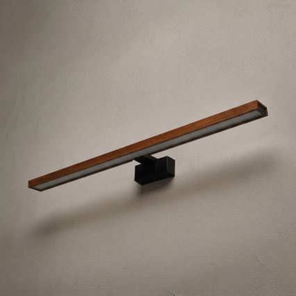 BRILAGI - LED osvetljenje za kupatilsko ogledalo 3u1 WOODY MIRROR LED/15W/230V 80 cm IP44 crna/hrast trešnja