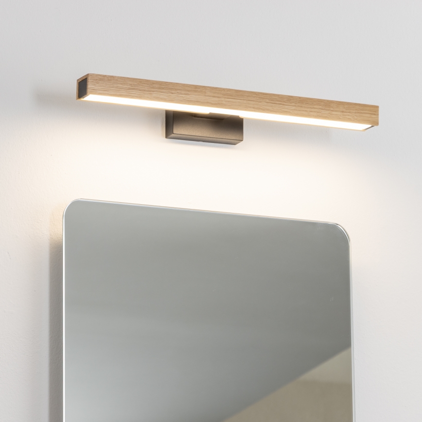 BRILAGI - LED rasveta za kupatilsko ogledalo WOODY MIRROR LED/8W/230V 40 cm IP44 hrast/crna