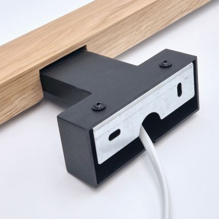 BRILAGI - LED rasveta za kupatilsko ogledalo WOODY MIRROR LED/8W/230V 40 cm IP44 hrast/crna