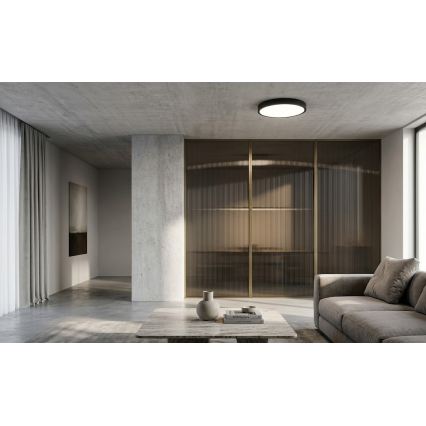 BRILAGI - LED plafonsko svetlo za kupatilo sa senzorom ZENNA LED/18W/230V pr. 29,5 cm IP44 antracit + daljinski upravljač