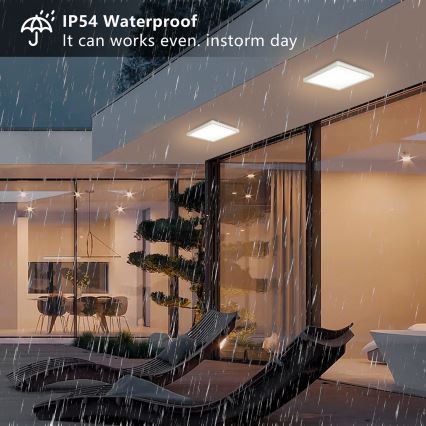 Brilagi - ULTRA SLIM LED plafonsko svetlo za kupatilo, 18W/230V, 30x30 cm, bela, IP54