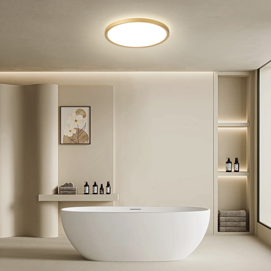 Brilagi - LED kupatilsko stropno svetlo ULTRA SLIM LED/24W/230V Ø 42 cm zlatno IP54