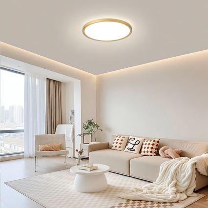 Brilagi - LED kupatilsko stropno svetlo ULTRA SLIM LED/24W/230V Ø 42 cm zlatno IP54