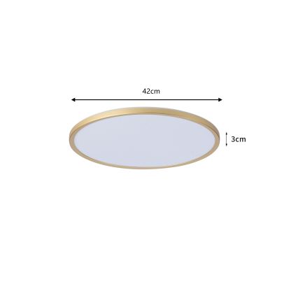 Brilagi - LED kupatilsko stropno svetlo ULTRA SLIM LED/24W/230V Ø 42 cm zlatno IP54