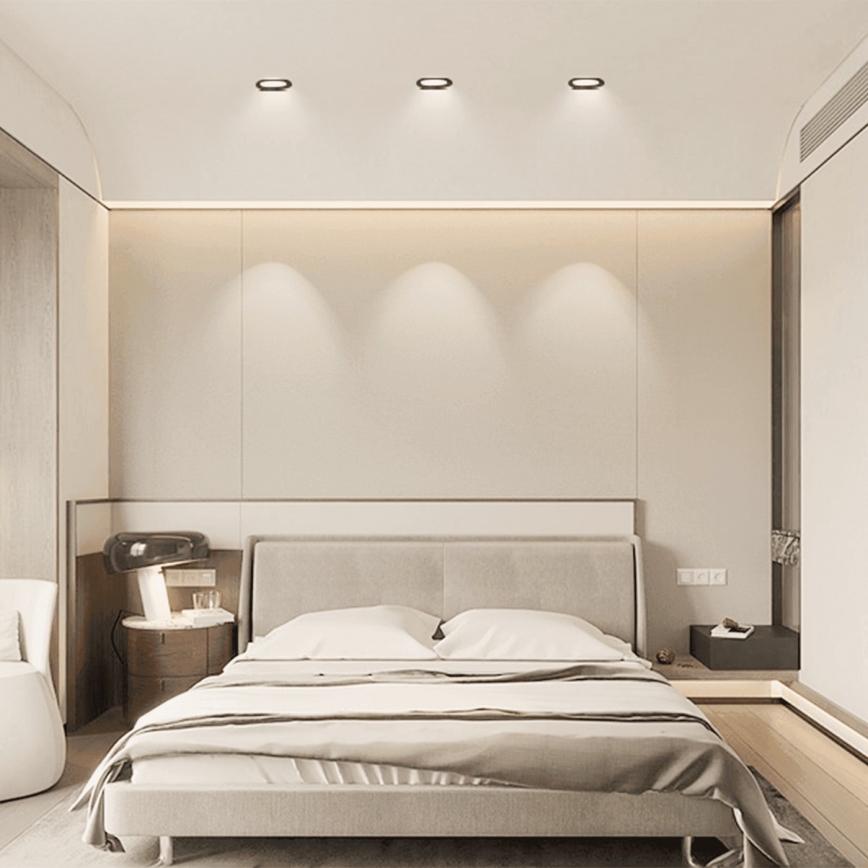 Brilagi - LED kupatilska ugradna plafonska svetiljka LED/9W/230V 4000K crna IP65