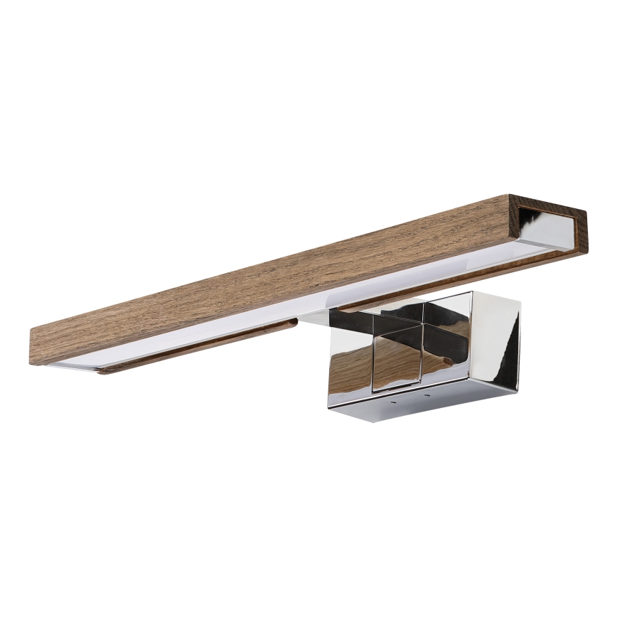 BRILAGI - LED kupatilsko osvetljenje za ogledalo 3u1 WOODY MIRROR LED/8W/230V 40 cm IP44 sjajni hrom/hrast-orah