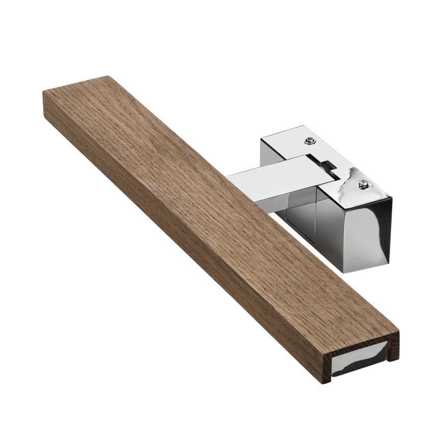 BRILAGI - LED kupatilsko osvetljenje za ogledalo 3u1 WOODY MIRROR LED/8W/230V 40 cm IP44 sjajni hrom/hrast-orah