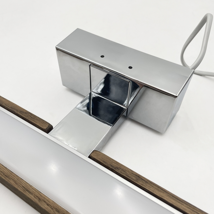 BRILAGI - LED kupatilsko osvetljenje za ogledalo 3u1 WOODY MIRROR LED/8W/230V 40 cm IP44 sjajni hrom/hrast-orah