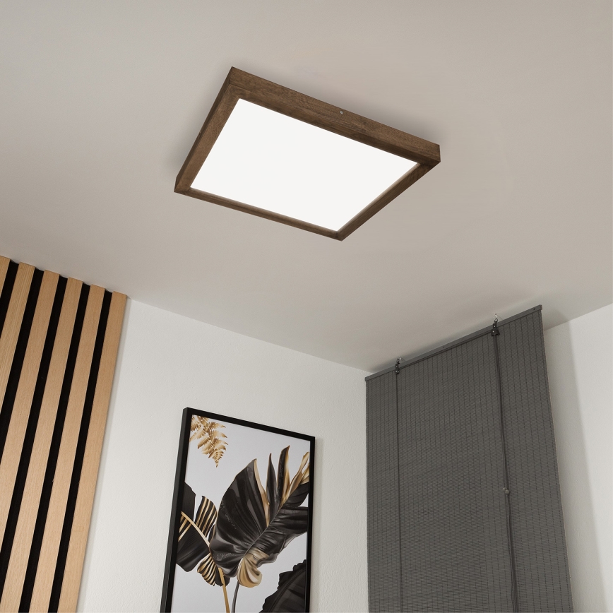 Brilagi - LED plafonsko svetlo za kupatilo WOODY FRAME LED/40W/230V 60x60 cm IP44 hrast orah
