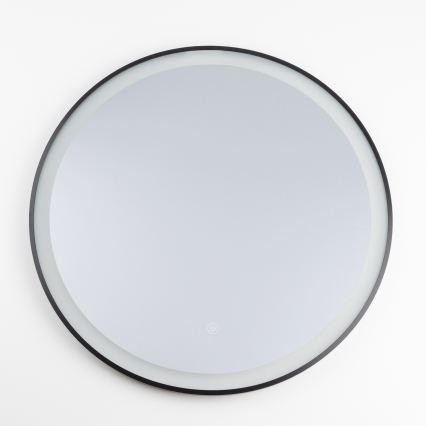 Brilagi - LED kupatilsko ogledalo ASTI LED/19W/230V prečnik 60 cm crno IP44 CRI 90 prigušiva + CCT