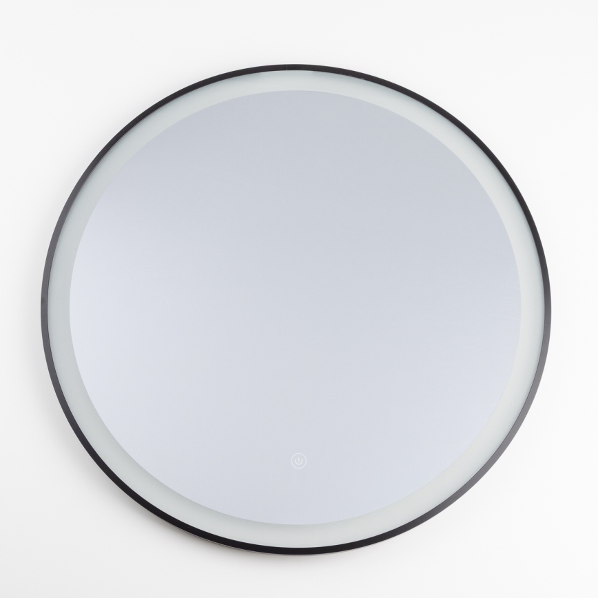Brilagi - LED kupatilsko ogledalo ASTI LED/19W/230V prečnik 60 cm crno IP44 CRI 90 prigušiva + CCT