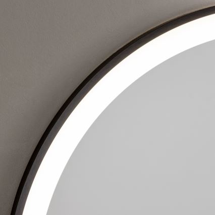 Brilagi - LED kupatilsko ogledalo ASTI LED/19W/230V prečnik 60 cm crno IP44 CRI 90 prigušiva + CCT
