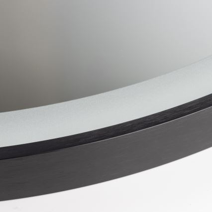 Brilagi - LED kupatilsko ogledalo ASTI LED/19W/230V prečnik 60 cm crno IP44 CRI 90 prigušiva + CCT