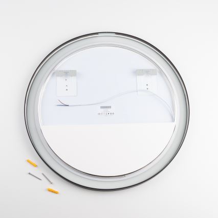 Brilagi - LED kupatilsko ogledalo ASTI LED/19W/230V prečnik 60 cm crno IP44 CRI 90 prigušiva + CCT