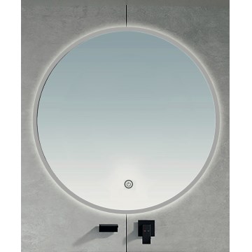 BRILAGI - LED Kupatilsko ogledalo VENA SILVER LED/19W/230V Ø 60 cm IP44 CRI 90 prigušiva + CCT