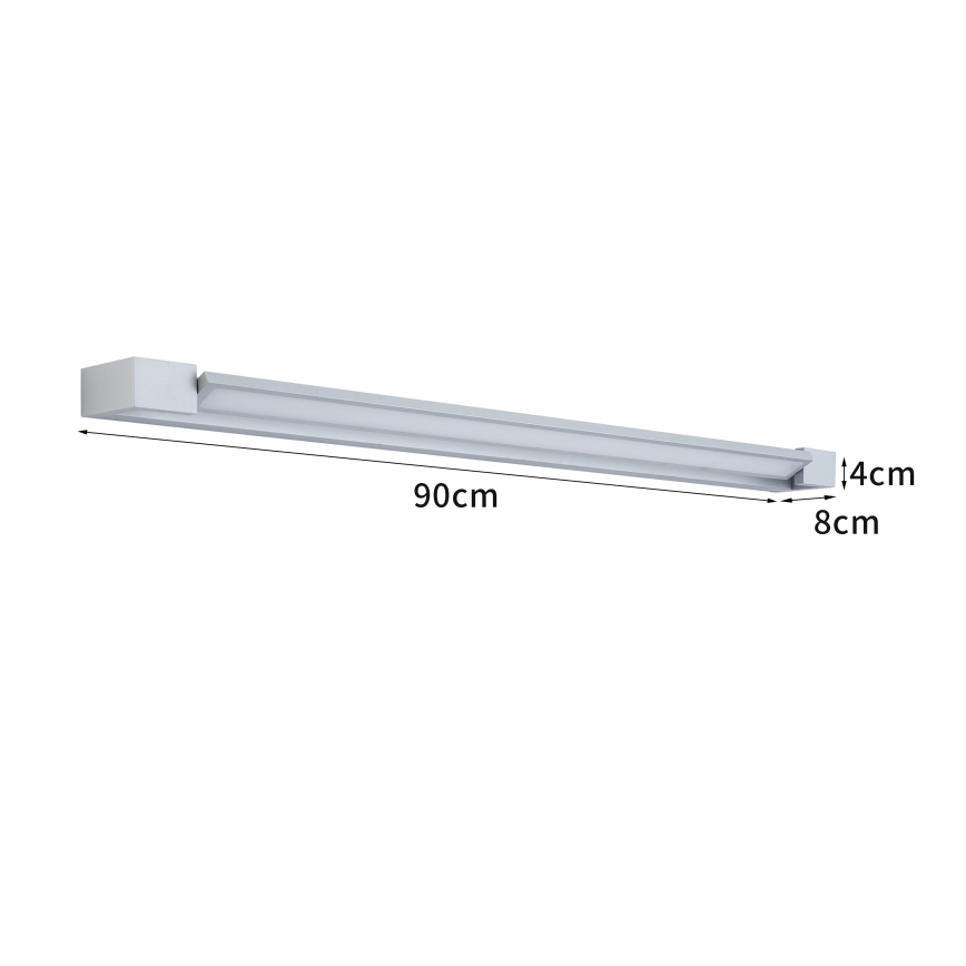 Brilagi - LED osvetljenje za kupatilsko ogledalo AQUA LINE LED/24W/230V 90 cm IP44 mat hrom CRI 90