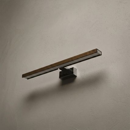 BRILAGI - LED kupatilsko osvetljenje za ogledalo 3u1 WOODY MIRROR LED/12W/230V 60 cm IP44 sjajni hrom/hrast-orah