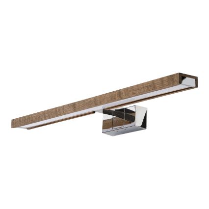 BRILAGI - LED kupatilsko osvetljenje za ogledalo 3u1 WOODY MIRROR LED/12W/230V 60 cm IP44 sjajni hrom/hrast-orah