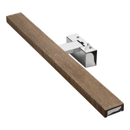 BRILAGI - LED kupatilsko osvetljenje za ogledalo 3u1 WOODY MIRROR LED/12W/230V 60 cm IP44 sjajni hrom/hrast-orah
